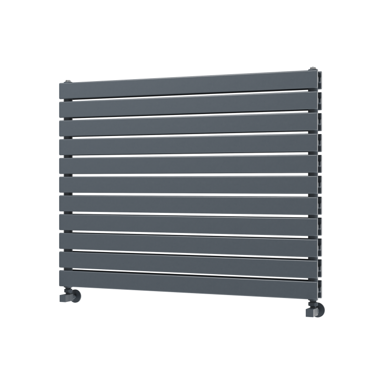 Riace Dark Grey Anthracite Flat Designer Radiator 770x1000mm Double Panel 4553 BTU