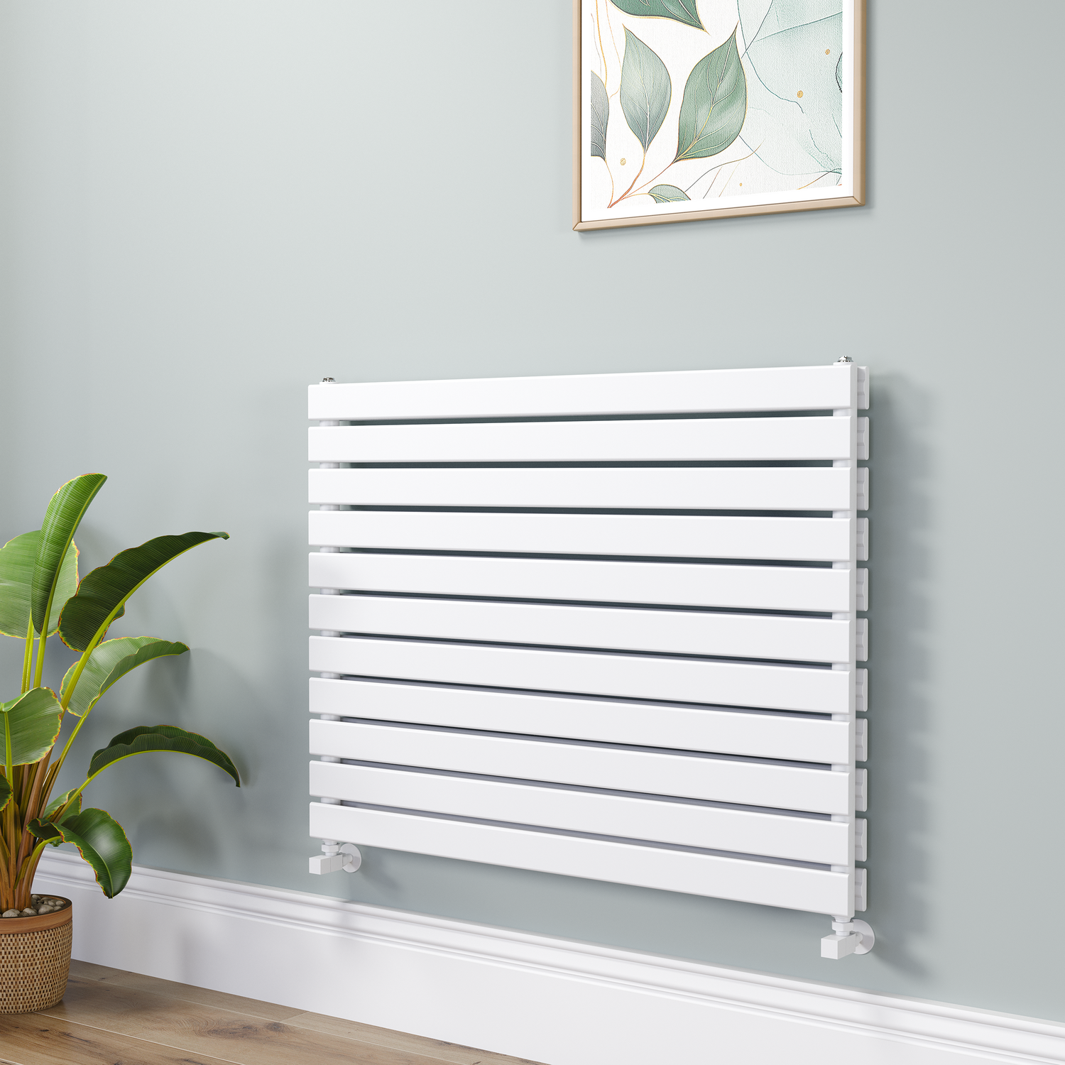 Riace  Flat Designer Radiator 770X1000mm Double Panel 4553 Btu RHD11-1000-WCF