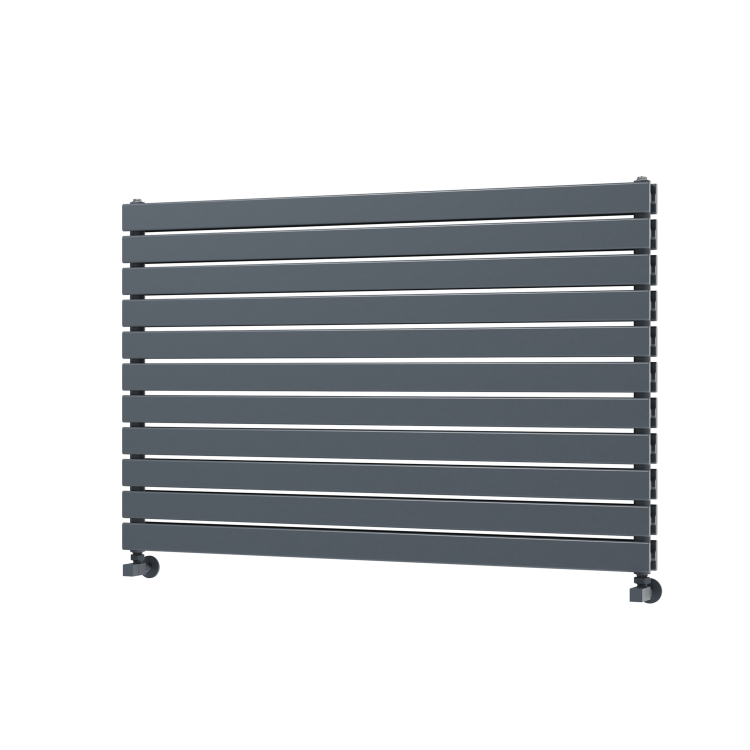 Riace Dark Grey Anthracite Flat Designer Radiator 770x1200mm Double Panel 5358 BTU