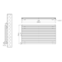 Riace Midnight Black Flat Designer Radiator 770x1400mm Double Panel 6143 BTU