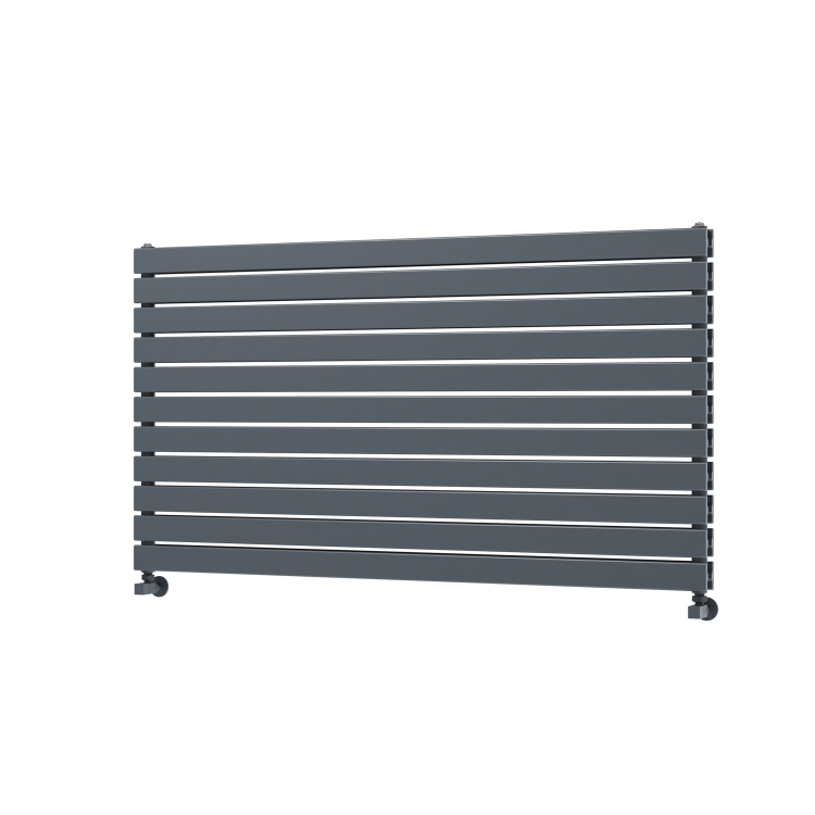 Riace Dark Grey Anthracite Flat Designer Radiator 770x1400mm Double Panel 6143 BTU