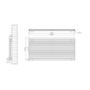 Riace Dark Grey Anthracite Flat Designer Radiator 770x1600mm Double Panel 6904 BTU