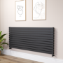 Riace Midnight Black Flat Designer Radiator 770x1800mm Double Panel 7645 BTU
