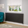 Riace Midnight Black Flat Designer Radiator 770x1800mm Double Panel 7645 BTU
