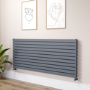 Riace Dark Grey Anthracite Flat Designer Radiator 770x1800mm Double Panel 7645 BTU