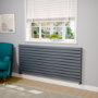 Riace Dark Grey Anthracite Flat Designer Radiator 770x1800mm Double Panel 7645 BTU