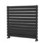 Riace Midnight Black Flat Designer Radiator 770x800mm Double Panel 3720 BTU