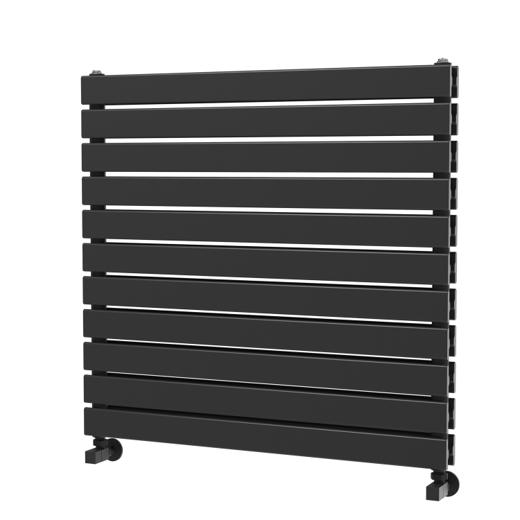 Riace Midnight Black Flat Designer Radiator 770x800mm Double Panel 3720 BTU