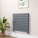 RHD11-800-DGCF Riace Dark Grey Anthracite Flat Designer Radiator 770x800mm Double Panel 3720 BTU