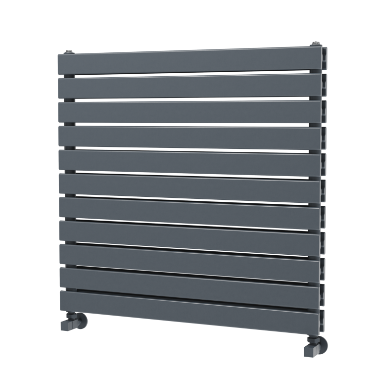 Riace Dark Grey Anthracite Flat Designer Radiator 770x800mm Double Panel 3720 BTU