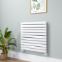 Riace White Flat Designer Radiator 770x800mm Double Panel 3720 BTU