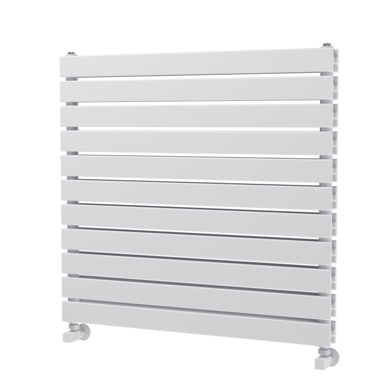 Riace White Flat Designer Radiator 770x800mm Double Panel 3720 BTU