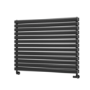 Sorrento Midnight Black Oval Designer Radiator 767x1000mm Double Panel 4799 BTU