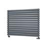 Sorrento Dark Grey Anthracite Oval Designer Radiator 767x1000mm Double Panel 4799 BTU
