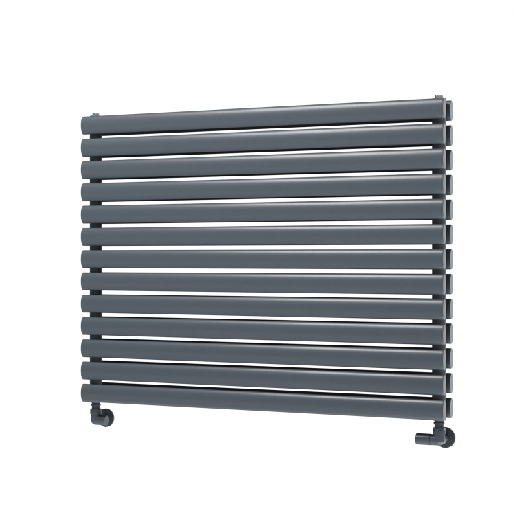 Sorrento Dark Grey Anthracite Oval Designer Radiator 767x1000mm Double Panel 4799 BTU