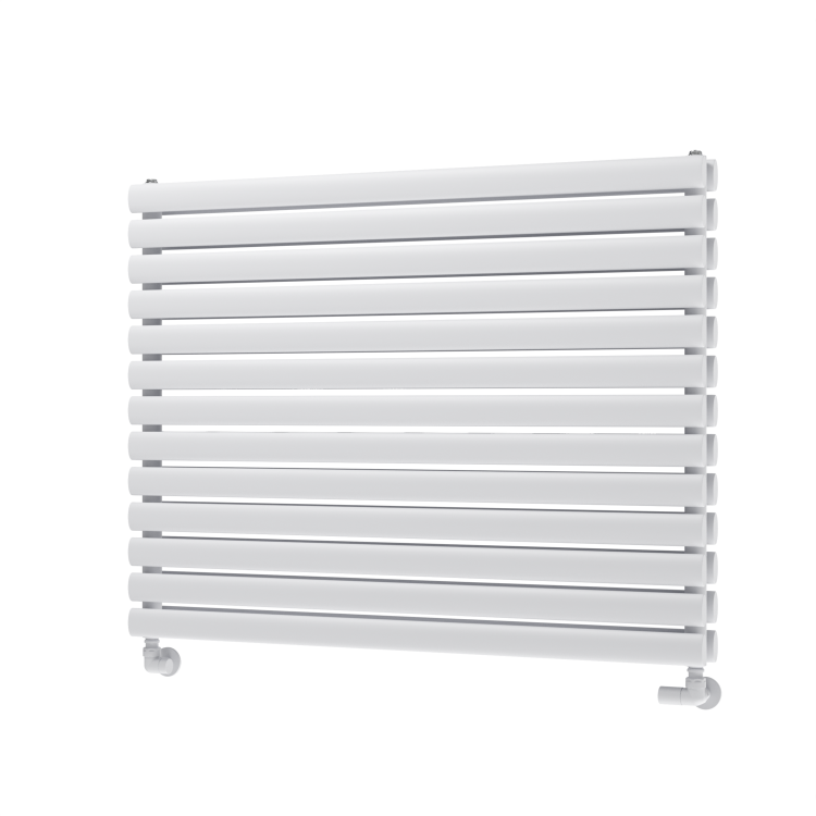 Sorrento White Oval Designer Radiator 767x1000mm Double Panel 4799 BTU