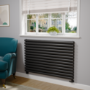 Sorrento Midnight Black Oval Designer Radiator 767x1200mm Double Panel 5659 BTU