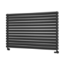 Sorrento Midnight Black Oval Designer Radiator 767x1200mm Double Panel 5659 BTU