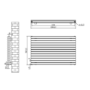 Sorrento Midnight Black Oval Designer Radiator 767x1200mm Double Panel 5659 BTU