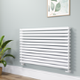 Sorrento White Oval Designer Radiator 767x1200mm Double Panel 5659 BTU