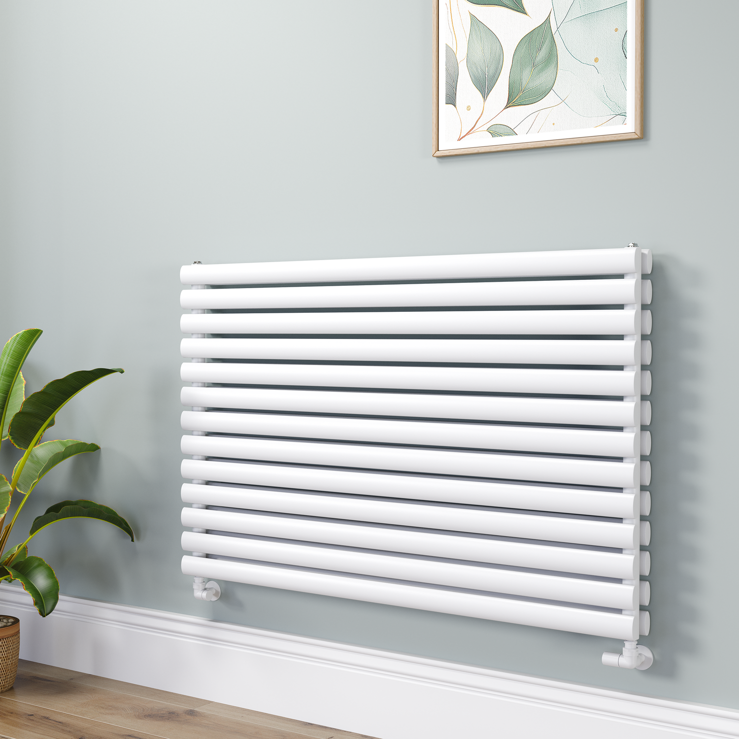 Sorrento  Oval Designer Radiator 767X1200mm Double Panel 5659 Btu RHD13-1200-WCO