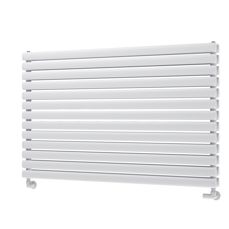 Sorrento White Oval Designer Radiator 767x1200mm Double Panel 5659 BTU