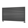 Sorrento Midnight Black Oval Designer Radiator 767x1400mm Double Panel 6519 BTU