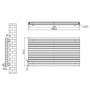 Sorrento Midnight Black Oval Designer Radiator 767x1400mm Double Panel 6519 BTU
