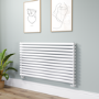 Sorrento White Oval Designer Radiator 767x1400mm Double Panel 6519 BTU