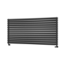 Sorrento Midnight Black Oval Designer Radiator 767x1600mm Double Panel 7379 BTU