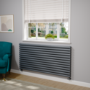Sorrento Dark Grey Anthracite Oval Designer Radiator 767x1600mm Double Panel 7379 BTU