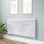 Sorrento White Oval Designer Radiator 767x1600mm Double Panel 7379 BTU
