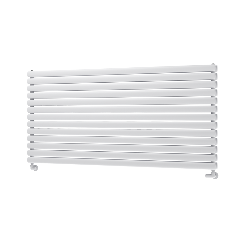 Sorrento White Oval Designer Radiator 767x1600mm Double Panel 7379 BTU