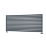 Sorrento Dark Grey Anthracite Oval Designer Radiator 767x1800mm Double Panel 8239 BTU