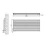 Sorrento Dark Grey Anthracite Oval Designer Radiator 767x1800mm Double Panel 8239 BTU
