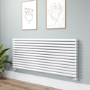 Sorrento White Oval Designer Radiator 767x1800mm Double Panel 8239 BTU