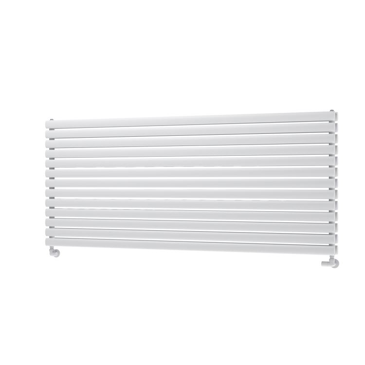 Sorrento White Oval Designer Radiator 767x1800mm Double Panel 8239 BTU
