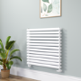 Sorrento White Oval Designer Radiator 767x800mm Double Panel 3932 BTU