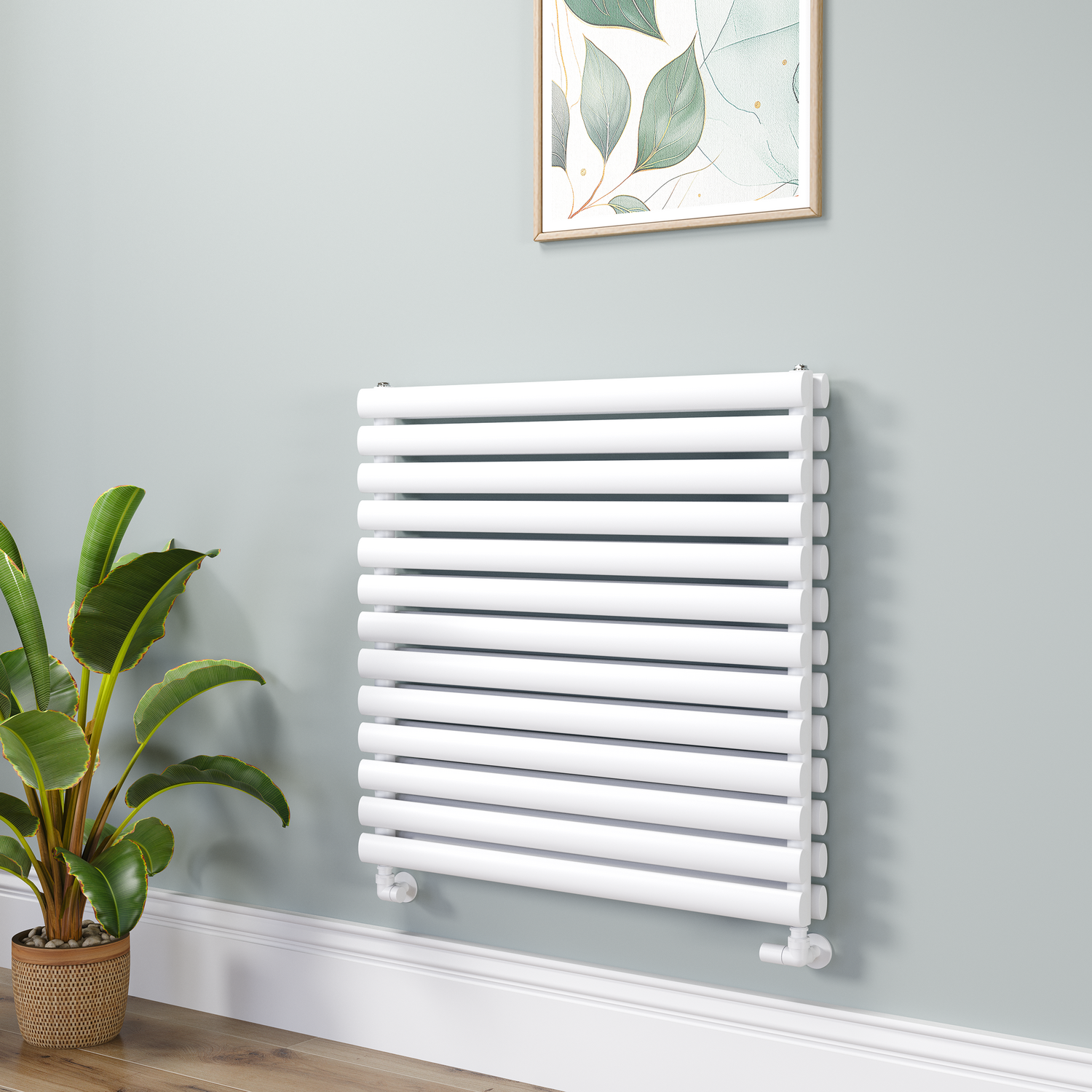 Sorrento  Oval Designer Radiator 767X800mm Double Panel 3932 Btu RHD13-800-WCO