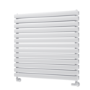 Sorrento White Oval Designer Radiator 767x800mm Double Panel 3932 BTU