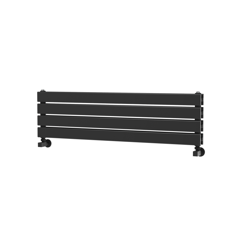 Riace Midnight Black Flat Designer Radiator 280x1000mm Double Panel 1655 BTU