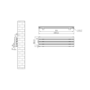Riace Midnight Black Flat Designer Radiator 280x1000mm Double Panel 1655 BTU