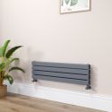 RHD4-1000-DGCF Riace Dark Grey Anthracite Flat Designer Radiator 280x1000mm Double Panel 1655 BTU