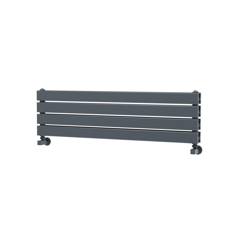 Riace Dark Grey Anthracite Flat Designer Radiator 280x1000mm Double Panel 1655 BTU