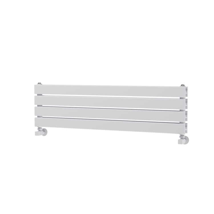 Riace White Flat Designer Radiator 280x1000mm Double Panel 1655 BTU