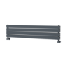 Riace Dark Grey Anthracite Flat Designer Radiator 280x1200mm Double Panel 1949 BTU