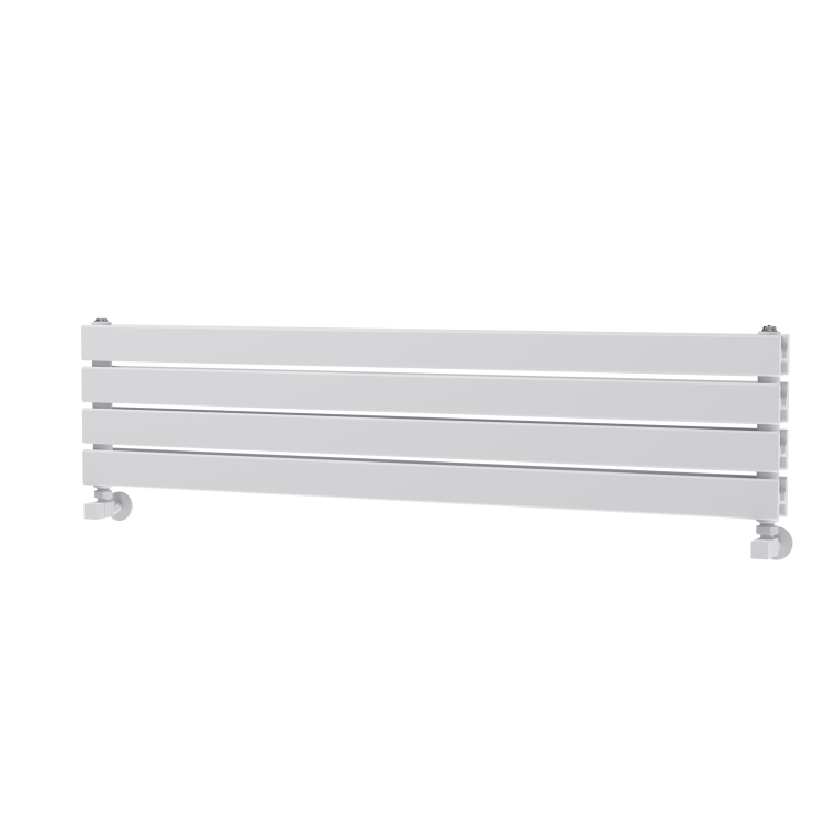 Riace White Flat Designer Radiator 280x1200mm Double Panel 1949 BTU