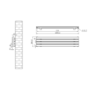 Riace White Flat Designer Radiator 280x1200mm Double Panel 1949 BTU