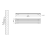 Riace White Flat Designer Radiator 280x1400mm Double Panel 2235 BTU