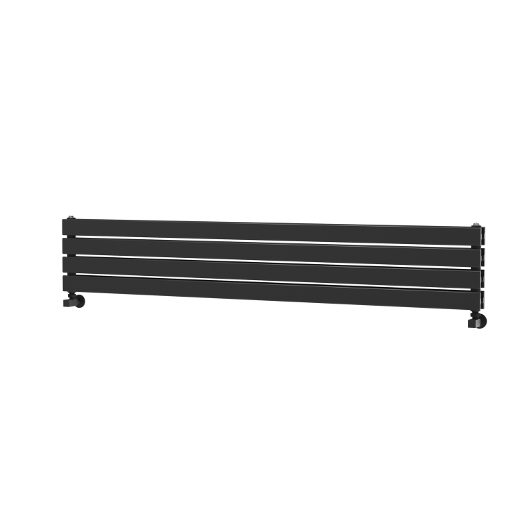 Riace Midnight Black Flat Designer Radiator 280x1600mm Double Panel 2512 BTU